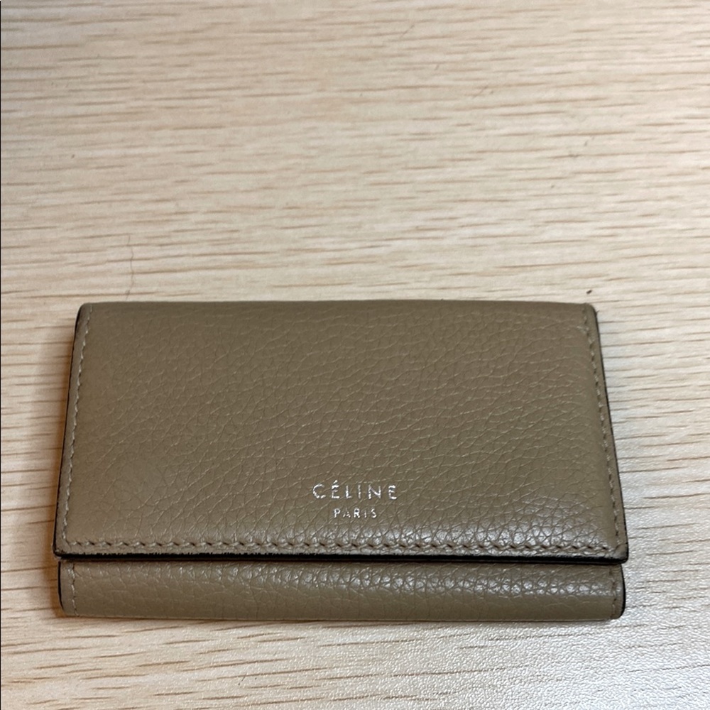Céline Vintage Tan Leather 6 keycase/2 slot Wallet